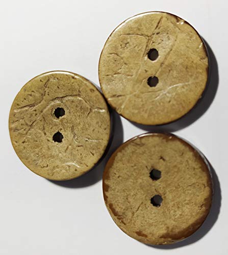 50 Botones de COCO Natural 20 mm - 2 Agujeros - Fabricado y Enviado desde España 50 Botones de COCO Natural 20 mm - 2 Agujeros - Fabricado y Enviado desde España