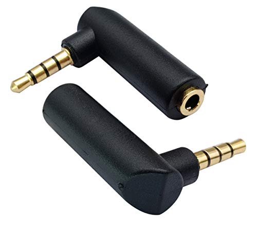 AAOTOKK Convertidor Audio para Auriculares de 3.5 mm 90 Grados en ángulo Recto 4 Polos 3.5 mm (1/8 pulg) Macho a Hembra TTRS Adaptador de Extensión de Conector de Audio Estéreo(2 Unidades/4 Polos) AAOTOKK Convertidor Audio para Auriculares de 3.5 mm 90 Grados en ángulo Recto 4 Polos 3.5 mm (1/8 pulg) Macho a Hembra TTRS Adaptador de Extensión de Conector de Audio Estéreo(2 Unidades/4 Polos)
