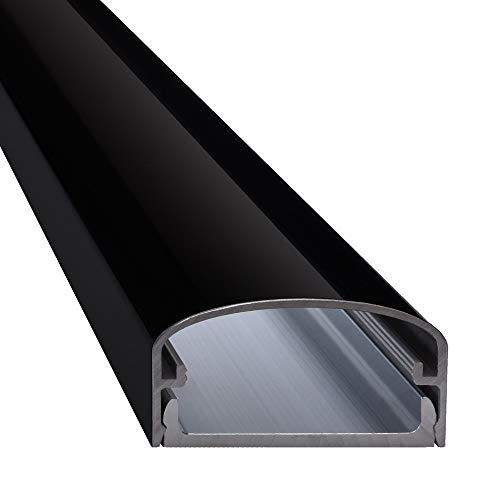 ac. Big Mouth - Canaleta para cables (aluminio, LCD y plasma, 30 cm), color negro lacado
