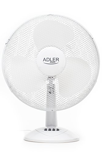 Adler AD 7304 Ventilador de sobremesa, 55 W, 40 cm, Blanco, 37 x 37 x 15 cm, Set de 46 Piezas