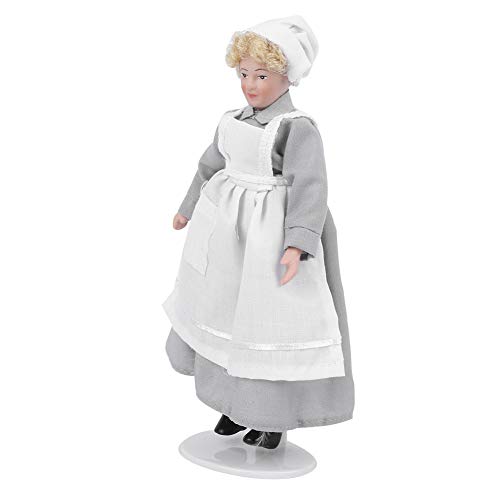 Allsor Muñecas de Porcelana Muñeca de Porcelana Coleccionable Muñeca de cerámica Personas Muñeca de Porcelana en Miniatura Chef para casa de muñecas(Chef)