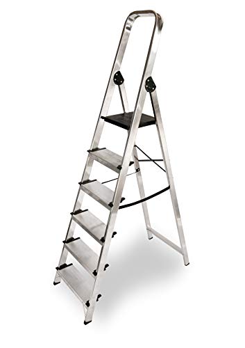 ALTIPESA - Escalera Doméstica de Aluminio, Peldaño 12 cm. (6 peldaños)