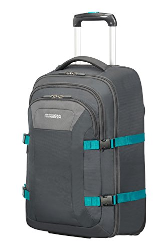 American Tourister Road Quest - Wheeled Laptop Backpack 15.6" Mochila tipo casual, 53 cm, 35 liters, Gris (Grey/turquoise)