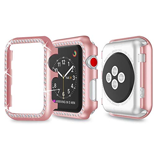 Aottom Compatible con Funda Apple Watch Series 3 38mm Protectora, Protectores Pantalla Apple Watch Series 2 38mm, Protector Case iWatch 3/2/1 Funda Diamantes de Imitación Case Protección Anti-Rasguños Aottom Compatible con Funda Apple Watch Series 3 38mm Protectora, Protectores Pantalla Apple Watch Series 2 38mm, Protector Case iWatch 3/2/1 Funda Diamantes de Imitación Case Protección Anti-Rasguños