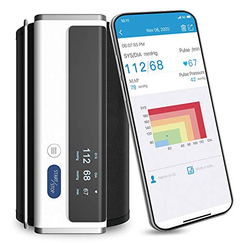 Armfit Tensiómetro de Brazo Bluetooth, Tensiómetro Digital con Brazalete Grande, Aparato para Medir la Tension Arterial Inalámbrico Portátil con APP para iOS y Android, Apple Health Integrado Armfit Tensiómetro de Brazo Bluetooth, Tensiómetro Digital con Brazalete Grande, Aparato para Medir la Tension Arterial Inalámbrico Portátil con APP para iOS y Android, Apple Health Integrado