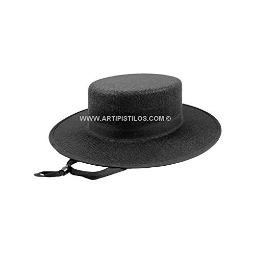 Artipistilos® Sombrero Cordobés Talla 58 - Talla 58, Negro - Sombreros De Carnaval
