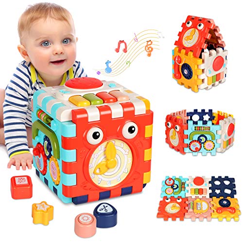 ATCRINICT Juguetes para Bebé 6-18 Meses Juguete Cubo de Actividades para Bebé, Juguete Educativo de Aprendizaje temprano 6 en 1,Mejores Juguetes de Regalo para Niños y Niñas Pequeños de 1 2 3 4 años ATCRINICT Juguetes para Bebé 6-18 Meses Juguete Cubo de Actividades para Bebé, Juguete Educativo de Aprendizaje temprano 6 en 1,Mejores Juguetes de Regalo para Niños y Niñas Pequeños de 1 2 3 4 años