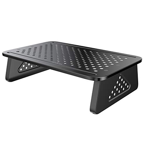 ATUMTEK Soporte para Monitor, Elevador Monitor de Ordenador con Plataforma Metálica más Grande y con Ventilación para Ordenador, Portátil, iMac, PC, Impresora, Proyector y Más | Negro ATUMTEK Soporte para Monitor, Elevador Monitor de Ordenador con Plataforma Metálica más Grande y con Ventilación para Ordenador, Portátil, iMac, PC, Impresora, Proyector y Más | Negro