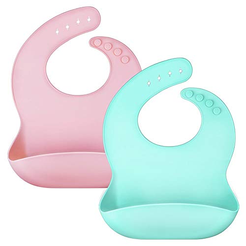 Babero impermeable de silicona que se limpia fácilmente. Cómodos baberos flexible que evitan las manchas. Pasa menos tiempo limpiando después de las comidas con bebés o niños pequeños. Babero impermeable de silicona que se limpia fácilmente. Cómodos baberos flexible que evitan las manchas. Pasa menos tiempo limpiando después de las comidas con bebés o niños pequeños.
