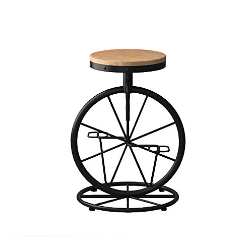 Bar chair Taburete de Bar American Iron Lift Vintage Antiguo Banco de Madera Cafe Seating Simple y Elegante Taburete Alto 53 * 70 * 33cm Bar chair Taburete de Bar American Iron Lift Vintage Antiguo Banco de Madera Cafe Seating Simple y Elegante Taburete Alto 53 * 70 * 33cm
