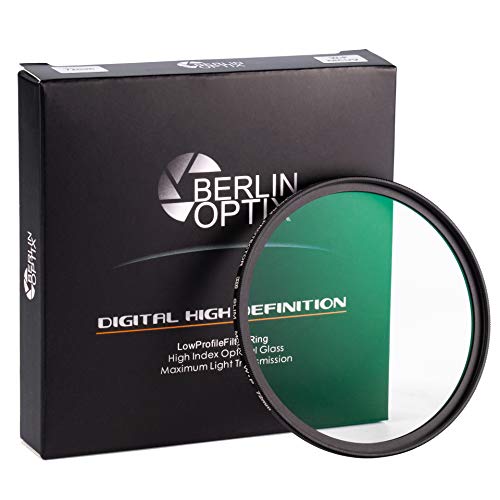 Berlin Optix Premium Filtro UV 62mm ∙ Vidrio Schott ∙ 16 Capas MC multirresistentes ∙ Filtro Ultra Delgado de protección de Lente ∙ Objetivo Ultravioleta de Aluminio