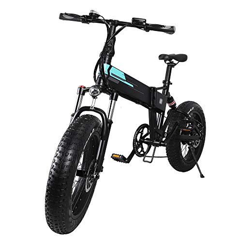 Bicicleta Eléctrica Plegable 500W 40km/h Ruedas Anchas de 20 x 4 Pulgadas Bicicleta de Ciudad/Montaña/Todoterreno Bateria de Litio 48V 12.8Ah Marco de Aluminio Display LCD 3 Modos [EU Stock]