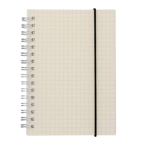 Bodhi200 Cuaderno de espiral suave A5/A6, tapa de polipropileno transparente, rellenable, diario de hojas sueltas, diario, diario, libro de escuela, oficina, artículos de papelería, B.None A5