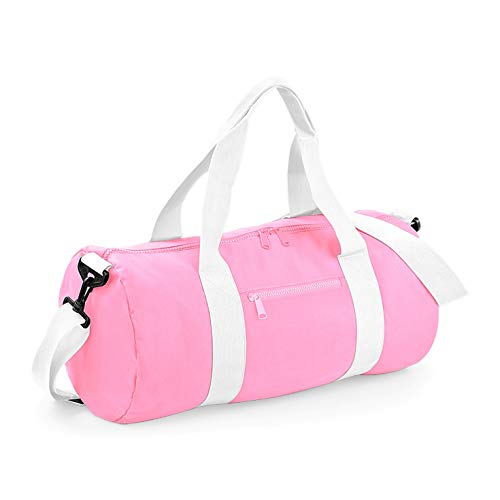 Bolsa de deporte o viaje de BagBase con asas, en 6 varios colores blanco CLassic Pink/White Talla única