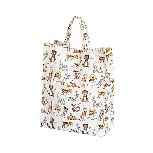 Bolsa de la Compra, Reutilizables con Divertido Diseño de Perros, 40 cm x 32 cm x 13 cm, Regalo para las Mujeres y los Amantes de los Perros