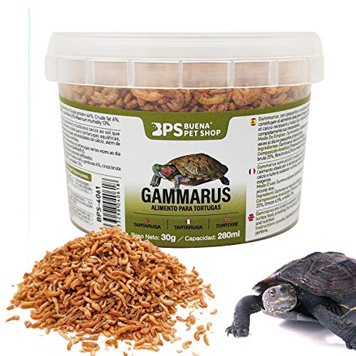 BPS® Alimento Comida Gammarus para Tortugas Turtle Terrapin Food 5 Diferentes Modelos para Elegir (Gammarus Alimento 30g 280ml) BPS-04061