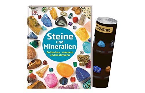 Buchspielbox Piedras y minerales: descubrir, recoger y determinar (edición dura) + póster de piedras preciosas.