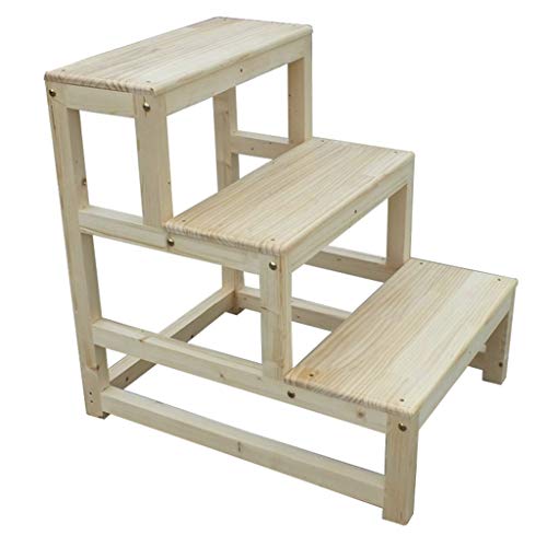 C-J-Xin Las escaleras de madera sólida, Segundo Piso Escalera del taburete de tres plantas marco de la escalera/Sólido Material Madera/Madera Clara Granos / 2 Estilos Escalera de casa C-J-Xin Las escaleras de madera sólida, Segundo Piso Escalera del taburete de tres plantas marco de la escalera/Sólido Material Madera/Madera Clara Granos / 2 Estilos Escalera de casa
