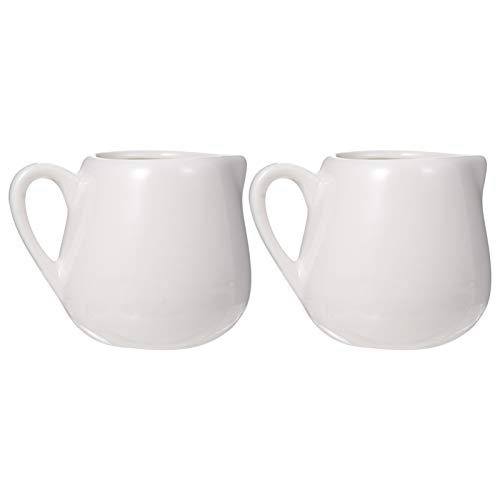 Cabilock Juego de 2 jarras de cerámica para café, leche, dispensador de salsa, bote, salsa y barcos