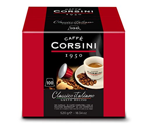 Caffè Corsini Mezcla De Café Italiano Clásico En Cápsulas Compatibles Con Nespresso 520 G, 100 Unidad