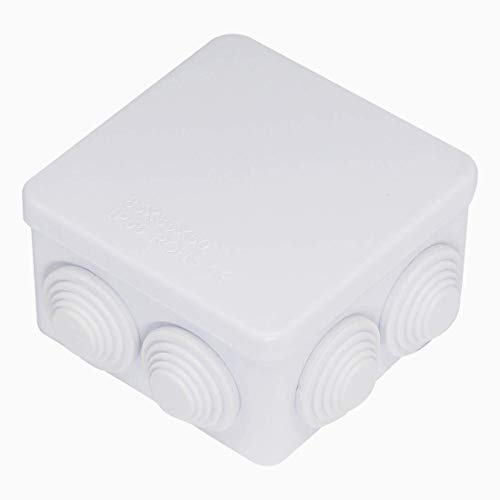 Caja de conexiones de plástico ABS a prueba de polvo IP55 Junta impermeable universal para exteriores (100 x 100 x 70 mm)
