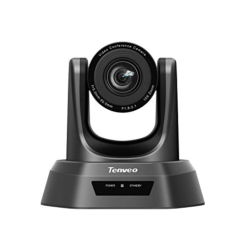 Cámara PTZ USB Tenveo 10x para videoconferencia Cámara de Conferencia con Zoom óptico, cámara Web Gran Angular Full HD de 1080p con Control Remoto (Gris) Cámara PTZ USB Tenveo 10x para videoconferencia Cámara de Conferencia con Zoom óptico, cámara Web Gran Angular Full HD de 1080p con Control Remoto (Gris)