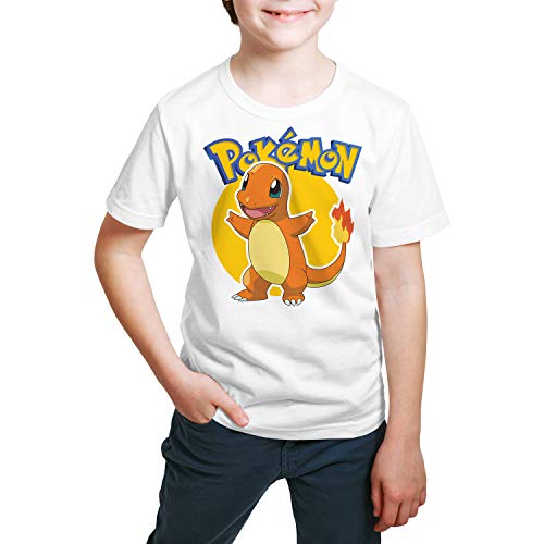 Camiseta Niño Pokémon, Charmander (Blanco, 9 años)