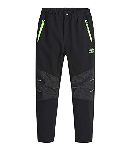 CAMLAKEE Pantalones Senderismo Niño Invierno, Pantalones Trekking Impermeables, Pantalones de Montaña Niña con Forro Polar Negro XXXL CAMLAKEE Pantalones Senderismo Niño Invierno, Pantalones Trekking Impermeables, Pantalones de Montaña Niña con Forro Polar Negro XXXL