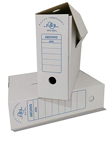 Chely Intermarket, caja archivo definitivo de cartón montaje automático A4, Pack de 10 unidades. Ideal para conservar, documentos, facturas y dossier.(A4*10-2) Chely Intermarket, caja archivo definitivo de cartón montaje automático A4, Pack de 10 unidades. Ideal para conservar, documentos, facturas y dossier.(A4*10-2)
