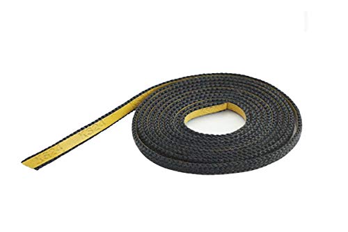 Cinta de sellado autoadhesiva para chimenea, 3 m, de fibra de vidrio, para puerta, chimenea, horno, resistente al calor hasta 550 °C, longitud 3 metros, ancho 10 x 2 mm Cinta de sellado autoadhesiva para chimenea, 3 m, de fibra de vidrio, para puerta, chimenea, horno, resistente al calor hasta 550 °C, longitud 3 metros, ancho 10 x 2 mm