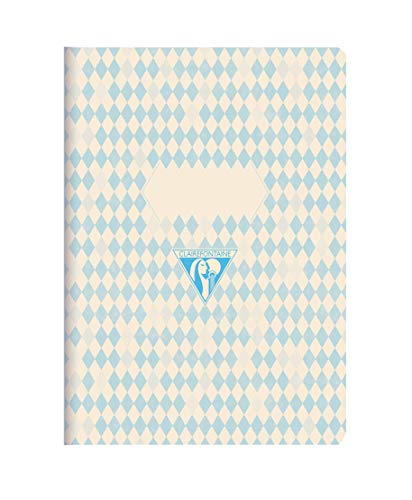 Clairefontaine Back To Basics – Juego de 3 cuadernos pica pica textil 64 páginas 90 g 9 x 14 cm, color azul turquesa