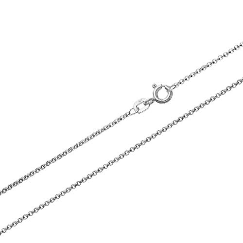 Collar de guisantes de 38cm de plata NKlaus Collar redondo de plata esterlina 2,6g 1,50mm 8909
