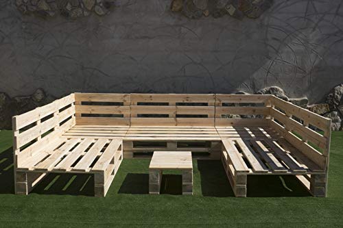 Conjunto EN Forma DE U 2m X 2,8m X 2m con PALETS Europeos Interior/Exterior NUEVOS A ESTRENAR AL Natural Conjunto EN Forma DE U 2m X 2,8m X 2m con PALETS Europeos Interior/Exterior NUEVOS A ESTRENAR AL Natural