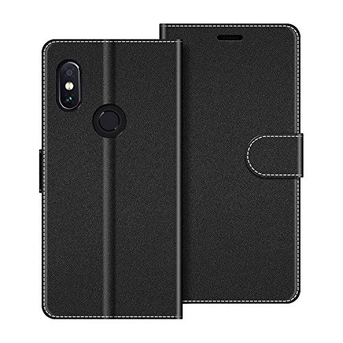 COODIO Funda Xiaomi Redmi Note 5 con Tapa, Funda Movil Xiaomi Redmi Note 5, Funda Libro Xiaomi Note 5 Carcasa Magnético Funda para Xiaomi Redmi Note 5, Negro