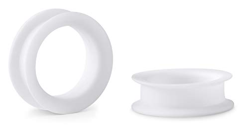 Crazy Factory® - Túnel de silicona (2 unidades, 40 mm), color blanco