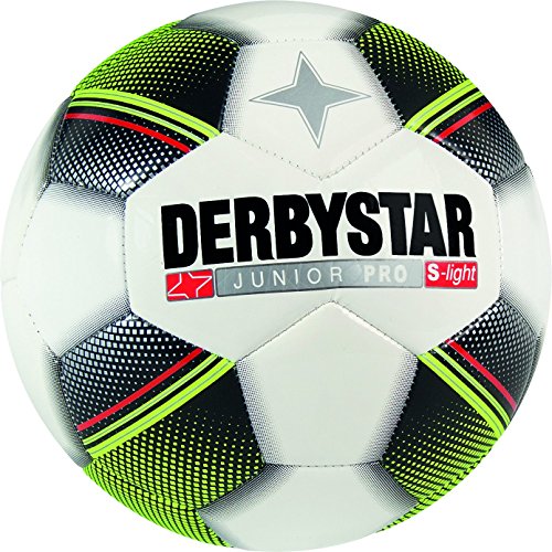 Derby Star Niños Junior S de Light de fútbol, Todo el año, Infantil, Color weiß Schwarz Gelb Rot, tamaño 5 Derby Star Niños Junior S de Light de fútbol, Todo el año, Infantil, Color weiß Schwarz Gelb Rot, tamaño 5