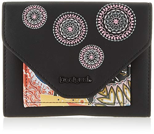 Desigual Wallet Guernica Lengueta Mini, Billetera para Mujer, Negro (Negro), 11x2.5x14 Centimeters (B x H x T)