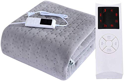 Double Electric Blanket, with Dual Controls and 10 Heat Settings - Machine Washable Compatible Built In Advanced Overheat Protection System Bed Blankets