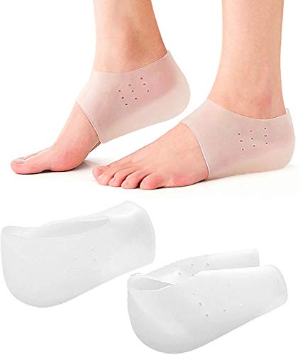Duyifan Concealed Footbed Enhancers, Invisible Gel Height Increased Insoles, Silicone Invisible Height Lift Heel Pad Sock, Soft Silicone Invisible Height Increase Heel Insoles for Women Men (3CM)