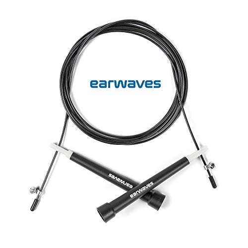 Earwaves ® R3 - Comba básica de Velocidad. Cuerda para Saltar de iniciación para Entrenamiento Funcional, Boxeo, MMA. Longitud Ajustable de 3 Metros y rodamientos Ligeros.