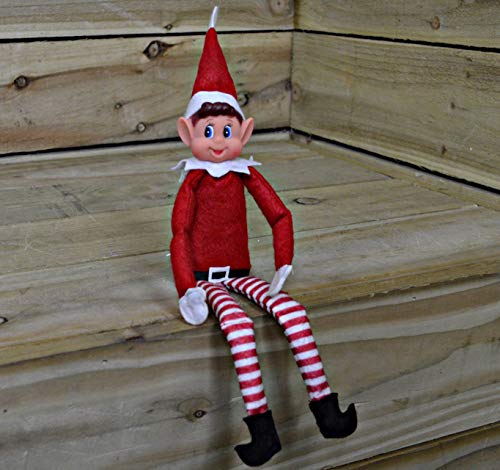 Elves Behavin' Badly - Pack de 2 Elfos de Peluche con Cara de Vinilo, Color Rojo, Blanco y Negro