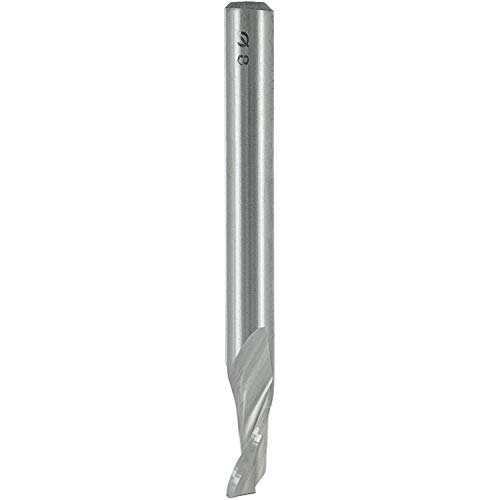 ENT Fresa para aluminio y PVC HSSE, Mango (C) 8 mm, Diámetro (A) 6 mm, B 14 mm, Z1, L total de 60 mm
