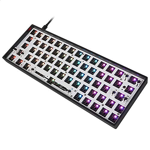 EPOMAKER GK64X RGB Hotswap Kit personalizado para 60% teclado con módulo de barra espaciadora dividida, carcasa de placa de montaje PCB