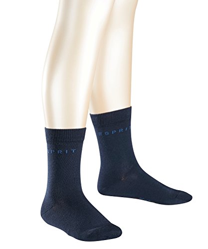 Esprit Foot Logo Socks 2p Calcetines, Azul (marine 6120), 9-10 años (Talla del fabricante: 35-38) (Pack de 2) para Niños