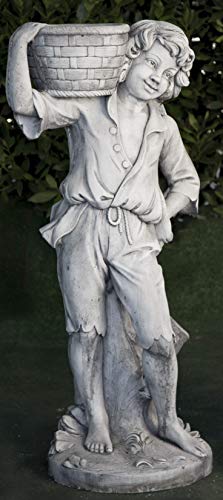 Estatua clásica de Hormigón Campesino 40x110cm. - Peso: 105Kg. - Figura, Escultura Romana Estilo jardín Ingles. - Hecho en España.