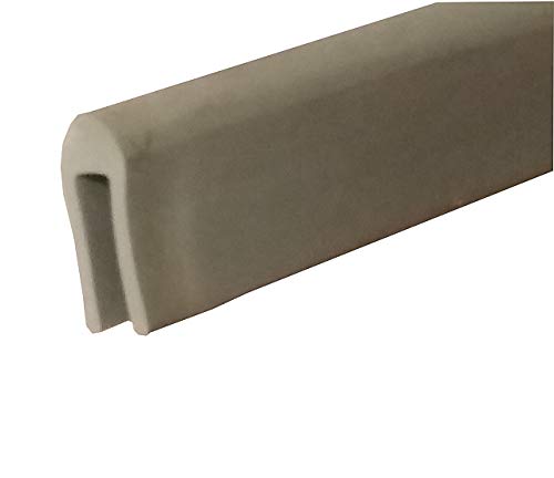 eutras Protector de bordes FP3010 de LG Perfil de 20 Capacidad de refuerzo Junta de goma U de perfil EPDM, color gris, 1,5 mm