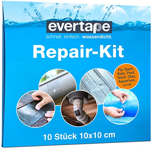Everfix Evertape Kit de reparación de cinta adhesiva, impermeable, para sellado y reparación, también se puede utilizar en superficies mojadas y bajo el agua (10 cm x 150 cm)