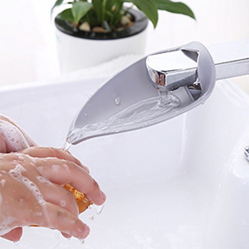 Extensor de grifo para niños, silicona con forma de boca de pato para baño, a prueba de salpicaduras, para grifos de bebé, lavado a mano (gris) Extensor de grifo para niños, silicona con forma de boca de pato para baño, a prueba de salpicaduras, para grifos de bebé, lavado a mano (gris)