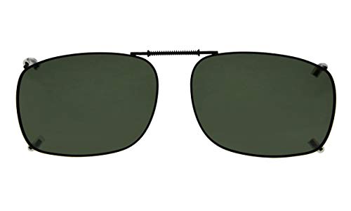 Eyekepper 58x38 MM clip en gafas de sol con la barra de tracción del resorte polarizado G15 Lens