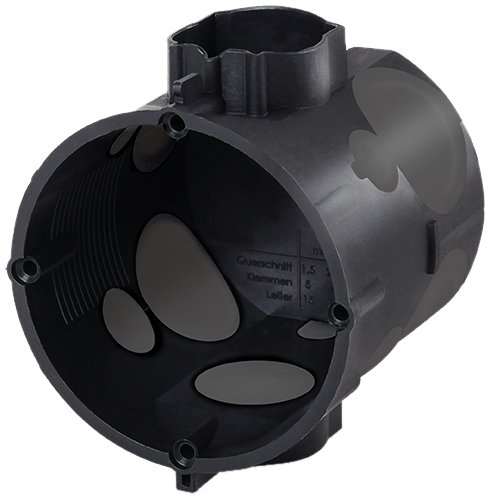 F-Tronic Flush-Entrada de Accesorios, a Prueba de Viento, 62 mm de Profundidad, de Contenido: 25, Colour Negro, E1072K